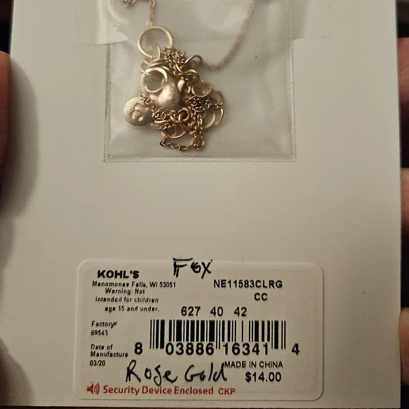 Lauren Conrad Rose Gold Fox Necklace - Picture 5 of 8